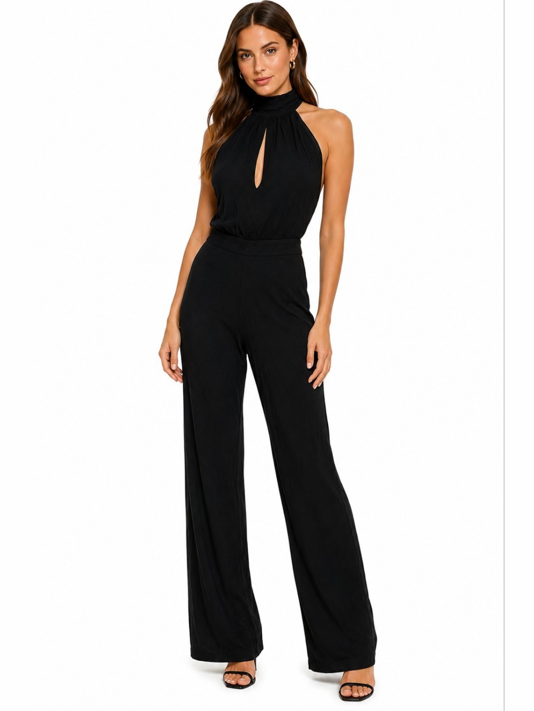 Vintage Guess By Marciano Black Halter Open Back Jumpsuit Usa Size 8 90s